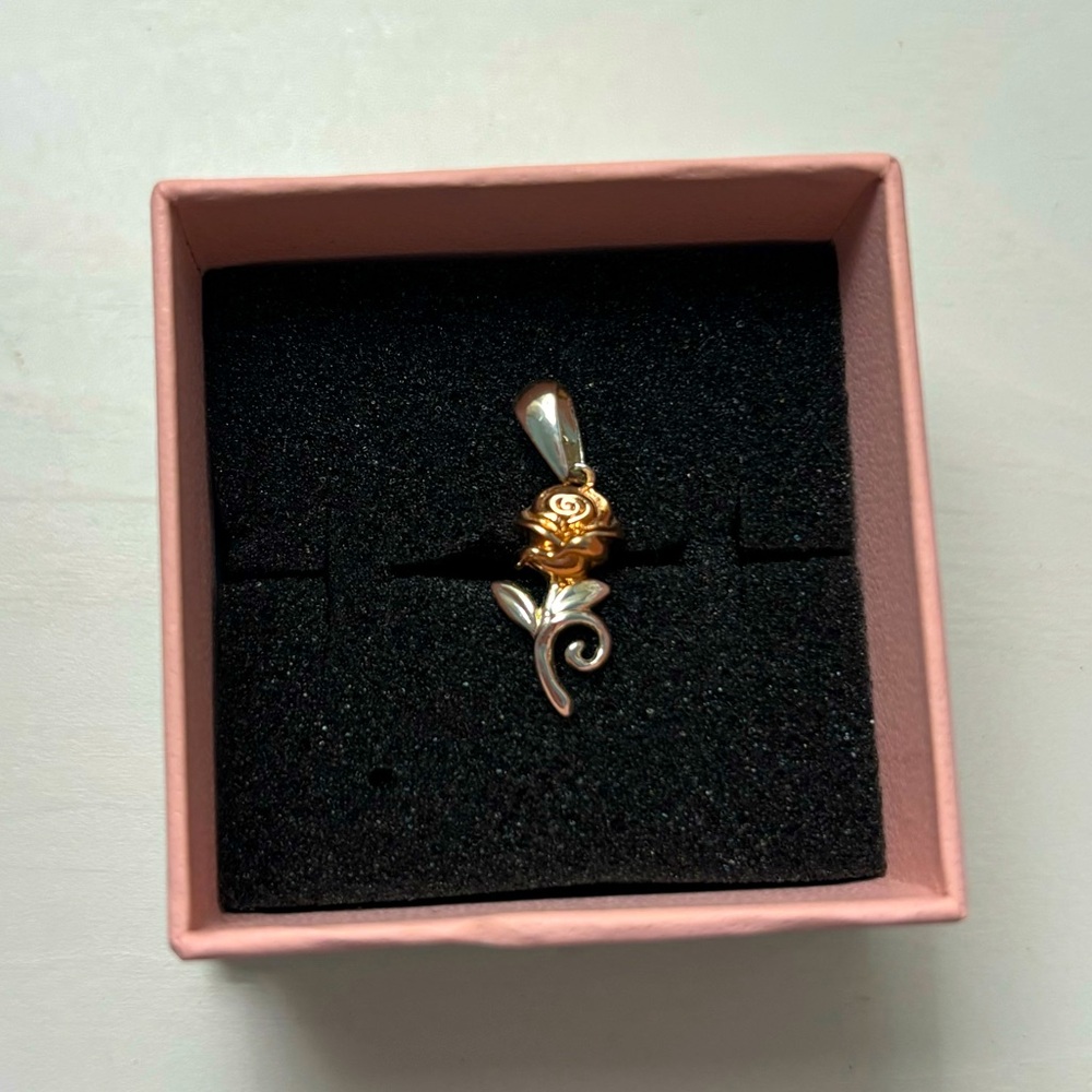 Disney Enchanted Rose Necklace Charm